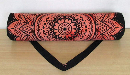 INDIAN CRAFT CASTLE ICC Yoga Mat Bag Carrier Full-Zip Exercise Yoga Mat Carry Bag for Women Men with Multi-Functional Storage Pockets and Adjustable Shoulder Strap 26X6 Inches