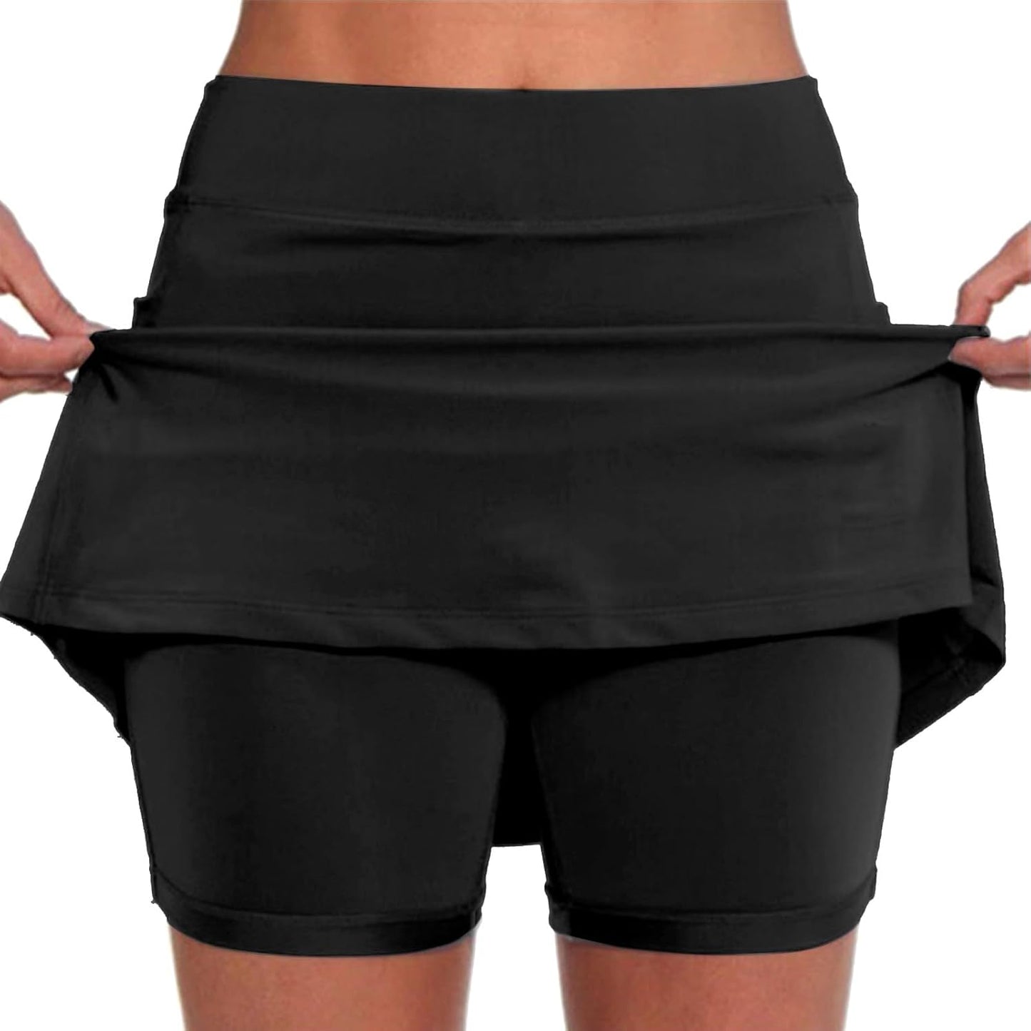 SHAOBGE Athletic Yoga Culottes for Women Solid Color Elastic Shorts Summer Lightweight High Waist Skinny Joggers Skirt 2024