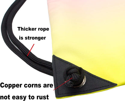HOLYLUCK Drawstring Backpack Bag Sport Gym Sackpack - Colors B