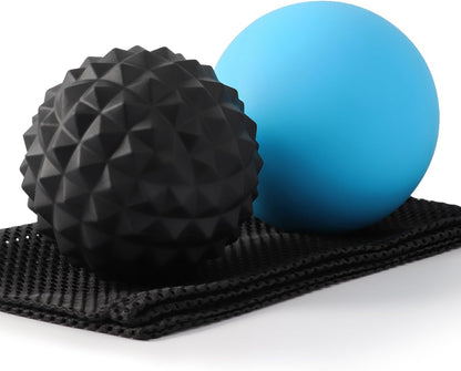 JIEJUNJI Massage Balls Set for Deep Tissue Muscle Relief, Trigger Point & Myofascial Release, Full Body Use for Back, Neck, Shoulder, Foot & Hip (Peanut Ball Set)