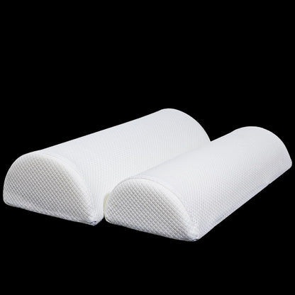 2PCS Knee Pillow for Sleeping, Half Moon Bolster Pillow for Neck, Legs, Ankle Foot & Knee Support, High Density Foam for Leg Elevation (19.6''x6.7''x3.5'', 19.6''x7.8''x4.3'')
