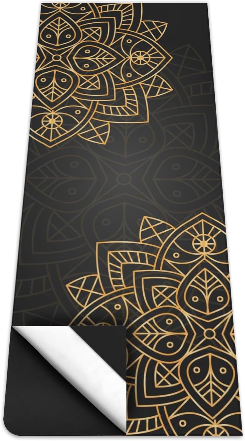 Hot Yoga Mat Towel with Corner Pockets Yoga Towels for Hot Yoga Non Slip with Travel Bag Sweat Absorbent Yoga Blankets Mat Cover for Workout Gym 70"x26" (Mountain-01, 70x26)