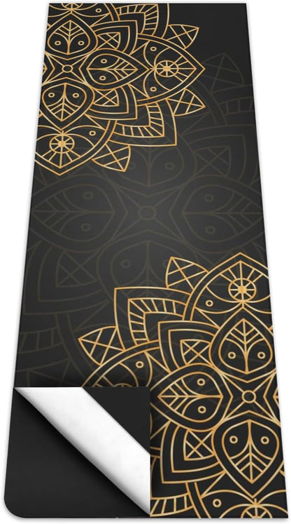 Hot Yoga Mat Towel with Corner Pockets Yoga Towels for Hot Yoga Non Slip with Travel Bag Sweat Absorbent Yoga Blankets Mat Cover for Workout Gym 70"x26" (Mountain-01, 70x26)