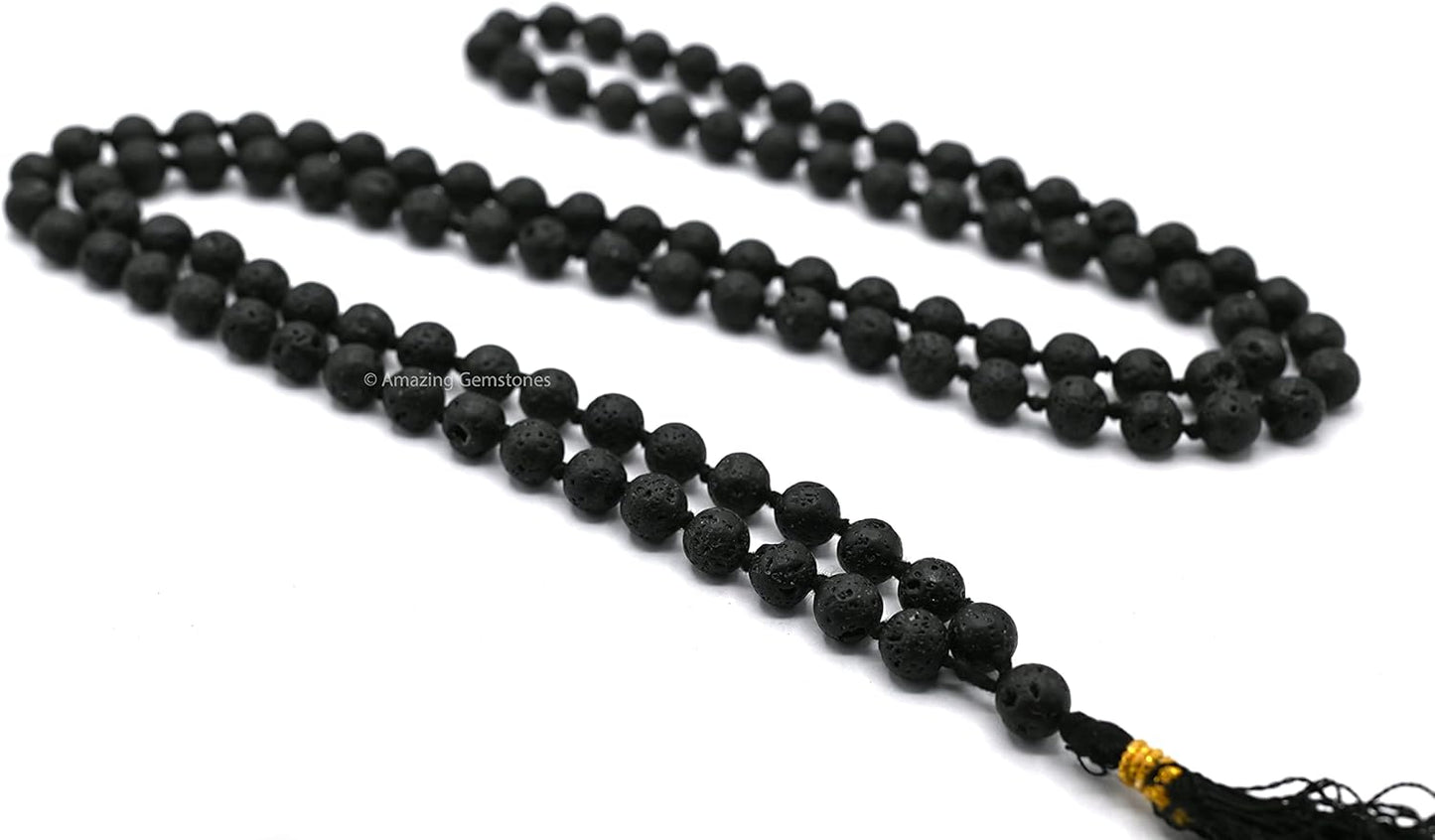 Amazing Gemstone 108 Beads Handmade Mala (Knotted, Rudraksha) - Colors B