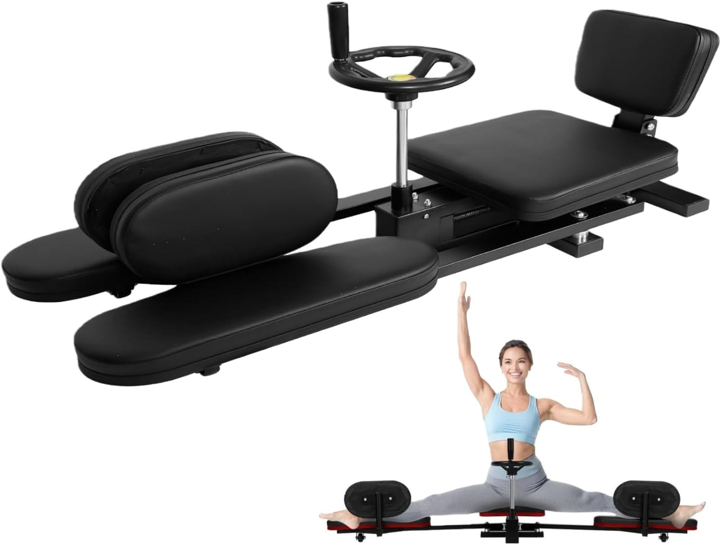 550 LBS Stainless Steel Stretch Machine, 240° Rotation Split Machine, Leg Stretcher Machine with Silent Wheels, Leg Stretcher for Home/Gym/Yoga/Dancers, Split Machine for Flexibility