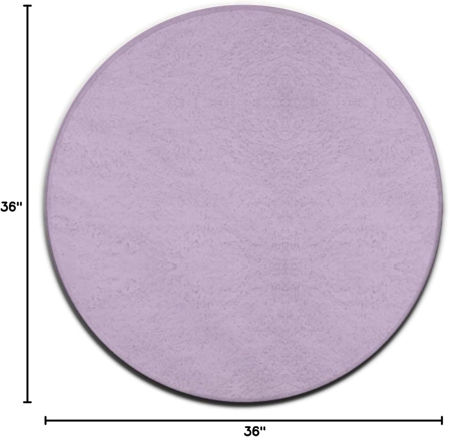 Women's Large Home Decor Mat, Soft Round Yoga Carpet, Non Slip Machine Washable Home Office Circle Rug Purple