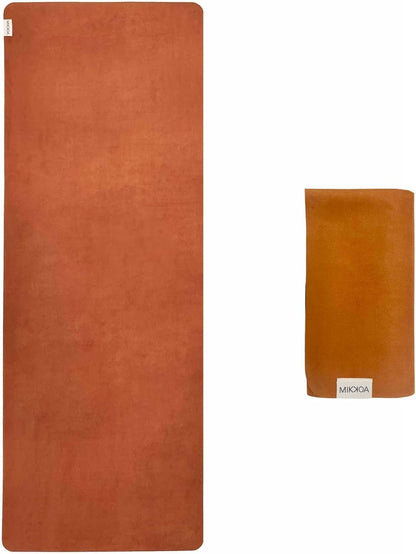 Travel Yoga Mat 1.5mm | Foldable, Lightweight Mat | Use for Travel, Backpacking, Yoga Retreat, Outdoors, Gym, Pilates, Machine Washable, Eco-Friendly