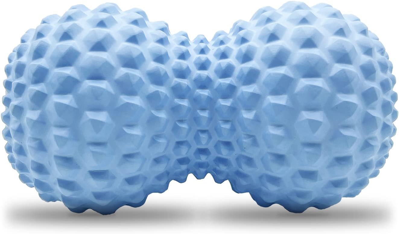 KITWILD Peanut Massage Ball, Double Lacrosse Massage Roller Ball for Deep Tissue Muscle Massage, Physical Therapy, Myofascial Release, Muscle Knots, and Yoga Therapy (Black)