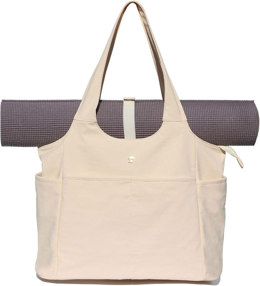 ESVAN Yoga Tote Bag Mat bag Women Shoulder Bags Carryall Tote for Travel Office Workout Gym Nurse Beach