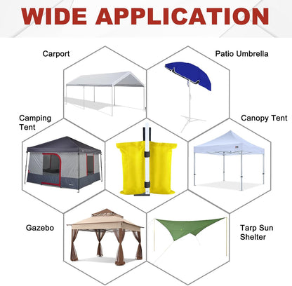 ABCCANOPY Canopy Weights 120 LBS Gazebo Tent Sand Bags,4-Pack Gray (Without Sand)