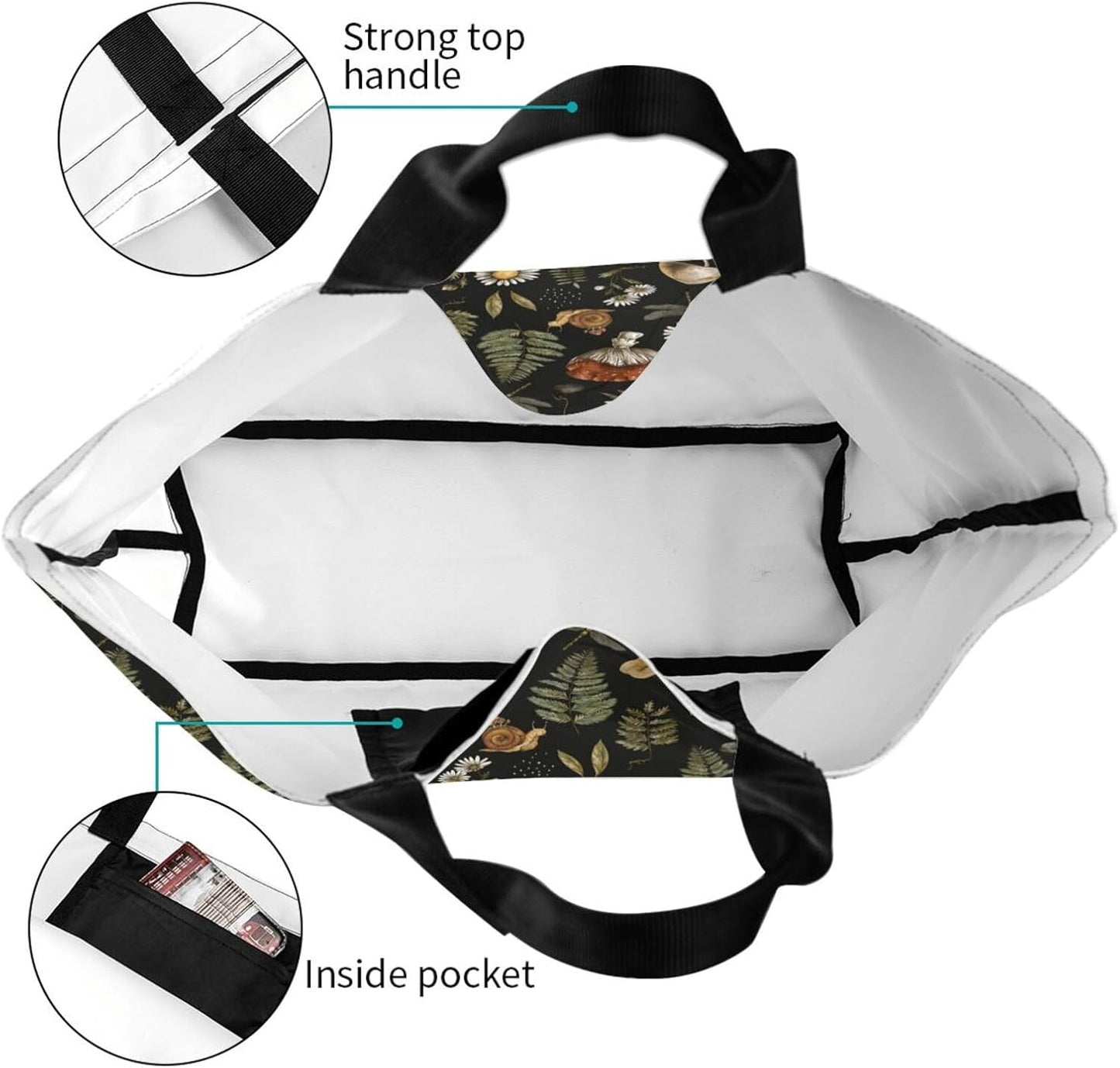 Tote Shoulder Bag Large Durable Reusable Eco-friendly Handbag Lightweight Stylish for Daily Use-19.7x15.7x5.9 Inch - Colors B