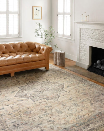 Loloi Hathaway Collection HTH-06 Blush/Multi 2'-6" x 7'-6", .25" Thick, Runner Rug, Soft, Durable, Printed, Modern, Low Pile, Non-Shedding, Easy Clean, Living Room Rug