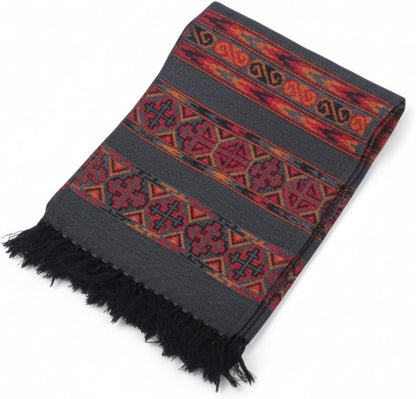Handloom Wool Meditation Shawl, Oversized Wrap Throw, Gift for Men and Women