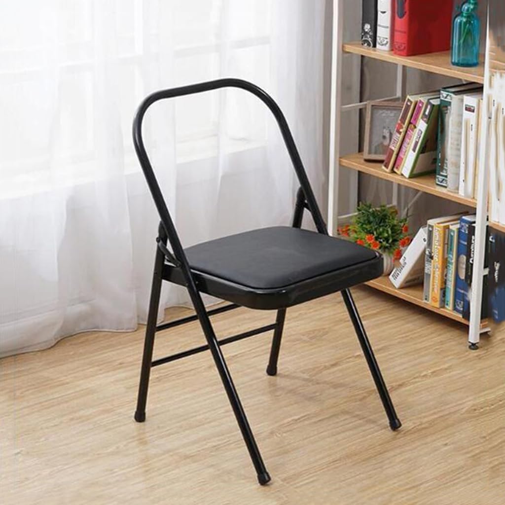 Yoga Auxiliary Chair Portable Folding Yoga Chair with Non-Slip Feet Covers Thickened Folding Balance Handstand Training Tool Abs Strength Training