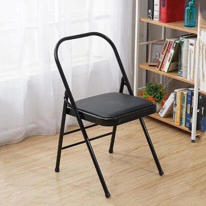 Yoga Auxiliary Chair Portable Folding Yoga Chair with Non-Slip Feet Covers Thickened Folding Balance Handstand Training Tool Abs Strength Training