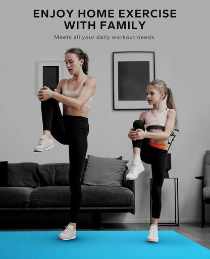HAPBEAR Large Exercise Mat-7'x5'/6'x8'/6'x9'/6'x10'/6'x12'x8mm(1/3"),Non-Slip, Ultra Durable, Thick Workout Mat for Home Gym Flooring Cardio, Yoga for Fitness, High-Density, Shoes-Friendly