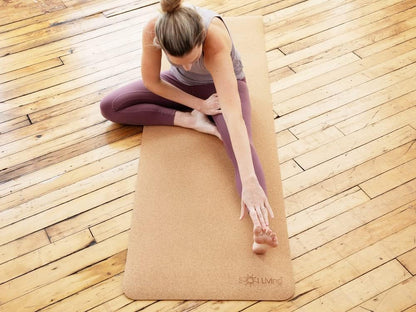 Sol Living Travel Yoga Mat - Natural Tree Rubber for Extra Grip - Non-Slip, Foldable, Eco-Friendly - Perfect for On-the-Go Yoga, Pilates, Fitness, Meditation - 24" x 72", Green