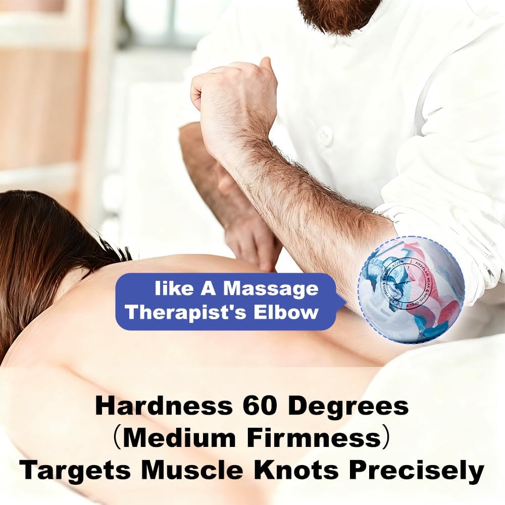 FITZELAR Massage Lacrosse Balls for Myofascial Release, Quality Certification, Massage Deep Tissue for Back and Shoulder, Trigger Point Therapy, Muscle Knots, Relieving Muscle Pain