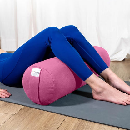 Sol Living Yoga Bolster Pillow Rectangular Meditation Cushion Cotton Meditation Accessories for Restorative Yoga Meditation Pillow Yoga Pillow Firm Body Pillow Bolster Pillow for Legs Removable Cover