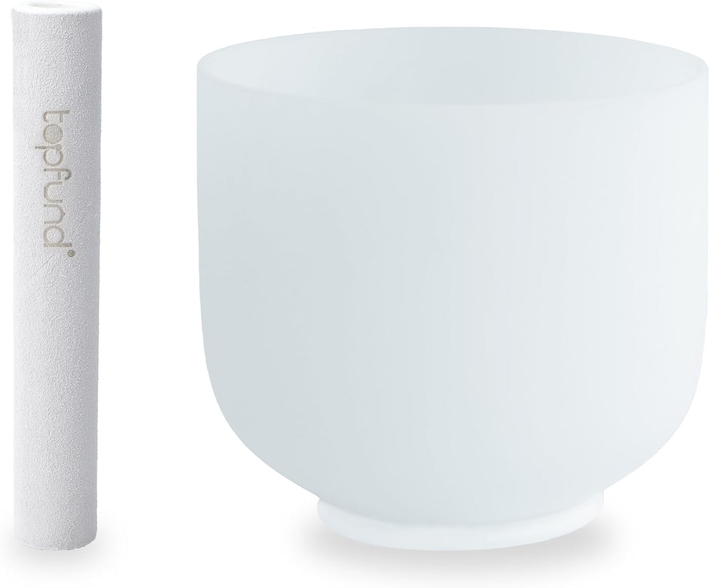 TOPFUND F Note Crystal Singing Bowl 10 inch Heart Chakra with Heavy Duty Carrying Case and Suede Mallet