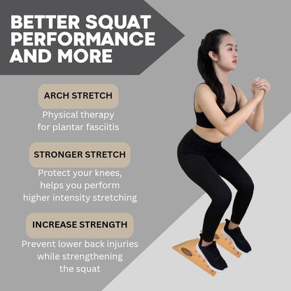 2025 NEW LARGER and Improved quality ECO-Friendly HIGHEST DENSITY Cork Squat Wedge Block Heel Calf Raise Platform NON-SLIP Slant Board Ramp Fitness Workouts Yoga Weightlifting exercise BAND 3 PIECES
