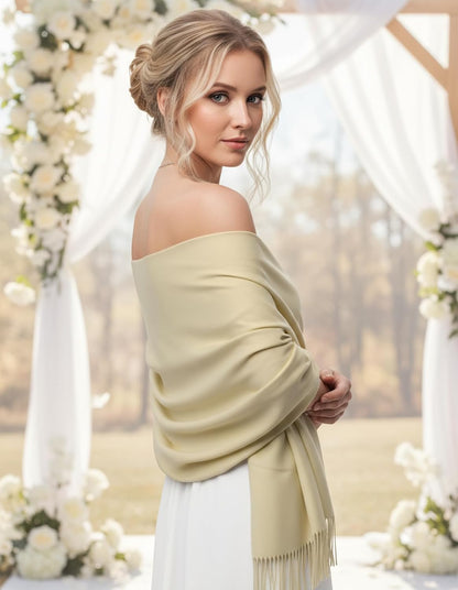 Women's Scarf Pashmina Shawls and Wraps for Evening Dress Wedding Bridal Bridesmaid Winter Warm Long Large Scarves - Colors B