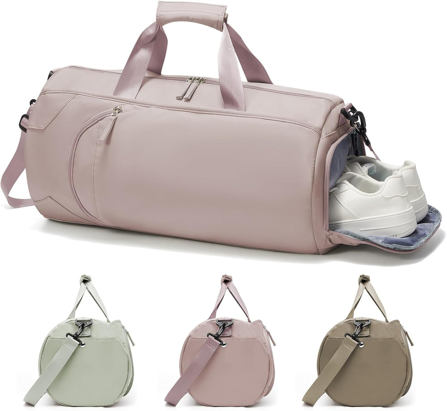 Gym Bag Womens Mens with Shoes Compartment and Wet Pocket Travel Duffel Bag for Women for Plane Sport Gym Tote Bags Swimming Yoga Waterproof Weekend Overnight Carry on Bag Hospital Holdalls - Colors C