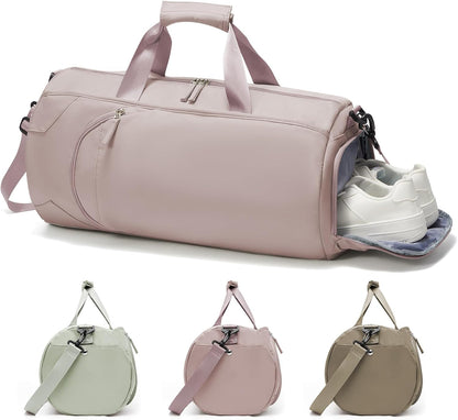 Gym Bag Womens Mens with Shoes Compartment and Wet Pocket Travel Duffel Bag for Women for Plane Sport Gym Tote Bags Swimming Yoga Waterproof Weekend Overnight Carry on Bag Hospital Holdalls - Colors C