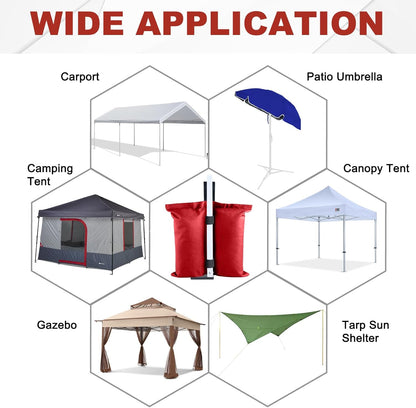 ABCCANOPY Canopy Weights 120 LBS Gazebo Tent Sand Bags,4-Pack Gray (Without Sand)