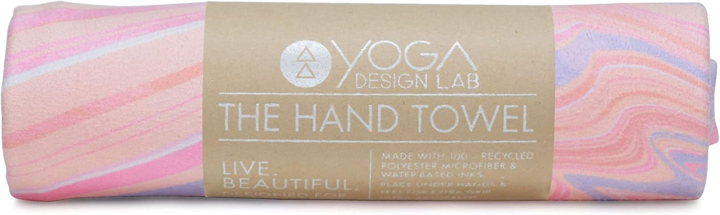yogadesignlab | The Hand Towel | Premium Non Slip Hand Towel | Designed in Bali | Colorful Eco Printed + Quick Dry + Soft | Hot Yoga, Bikram, Ashtanga, Sport, Barre, Travel (Pearl)