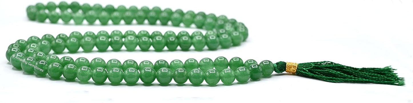 Amazing Gemstone 108 Beads Handmade Mala (Knotted, Rudraksha) - Colors A