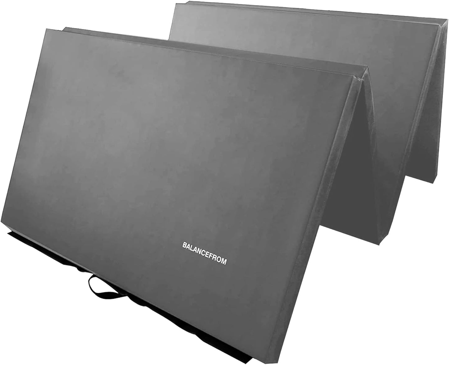 BalanceFrom 6x4 Feet 4-Panel Folding Gymnastics Mat – 2-Inch Thick Pad with Vinyl Surface and Carrying Handles for Tumbling, Yoga, Pilates, Home Workouts, and Martial Arts