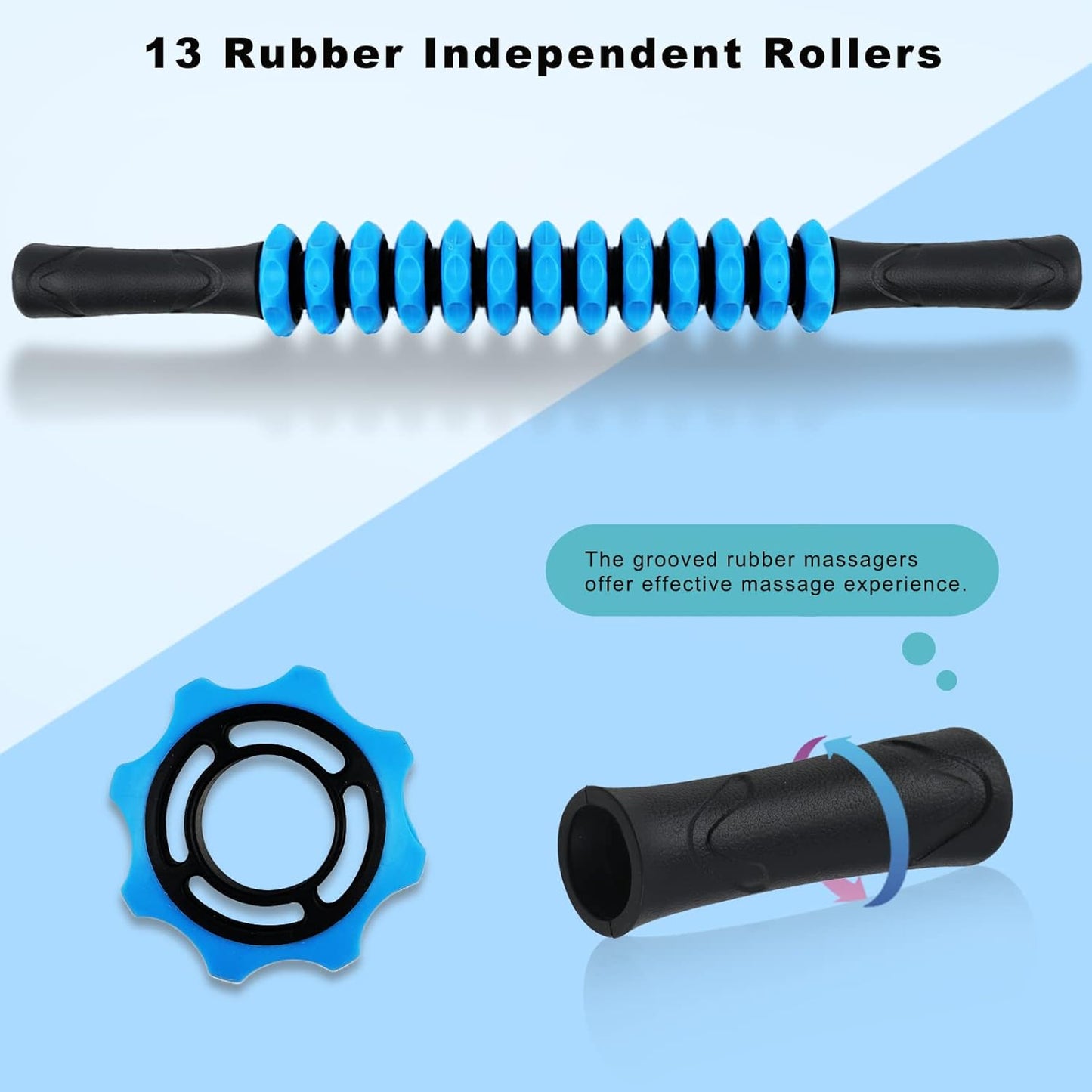 ZanLLW Muscle Roller Stick, Deep Tissue Massage Stick for Athletes, Therapy Muscle Stick for Runners, Lipo Stick for Relief Muscle Soreness, Fascia, Trigger Points, Help Calf, Leg, Back Recovery