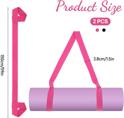 2 Packs Yoga Mat carrier, Yoga Mat Strap for Carrying Adjustable Yogas Strap Yogas Mats Holder Carrier Soft and Durable Suitable for Carrying Most Sizes of mats