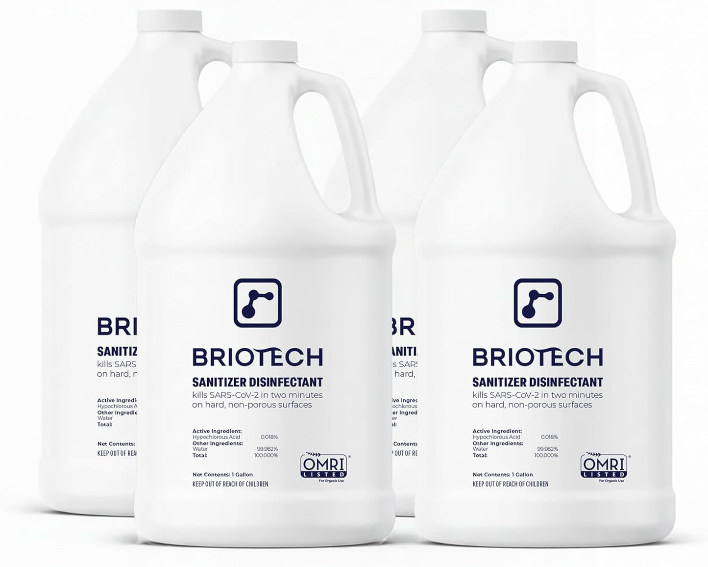 BRIOTECH Sanitizer Disinfectant Hypochlorous Spray, Kill 99.99% of Viruses & Bacteria, Control Mold, Eliminate Odor, Gentle for Nursery & Play Rooms, Food Contact Surface Sanitizer, 32 fl oz