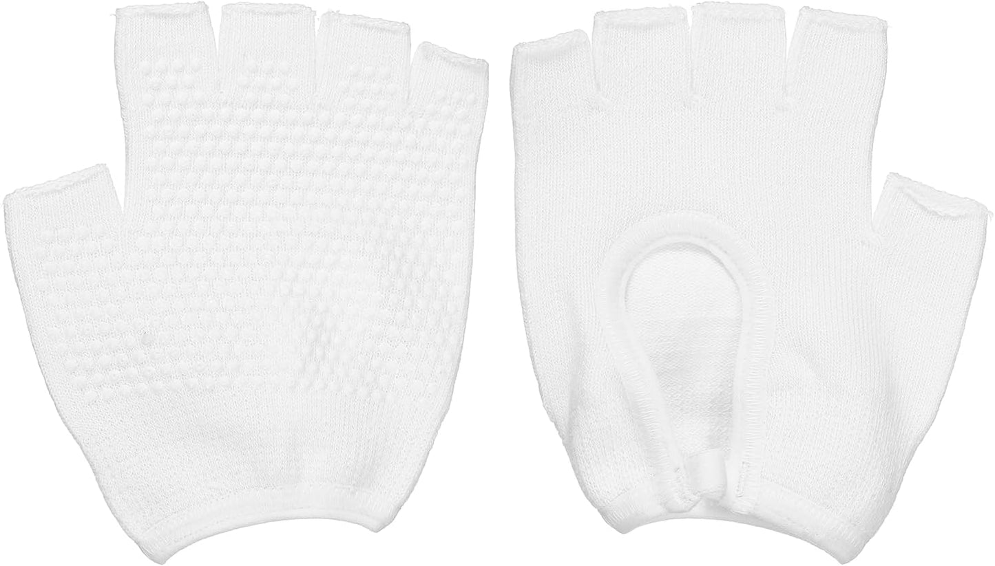 Yoga Gloves, Non Slip Fingerless Pilates Gloves Breathable Exercise Workout Mittens