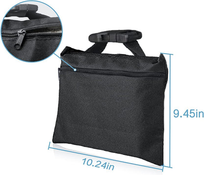 Sandbags 4 Packs with 4 PE Bags, Heavy Duty Sand Bags, Sand Bags for Weight with Zipper and Buckle Straps for Support Light Stand, More 2/4/6/8/10/12 Packs Sand Bag to Choose.
