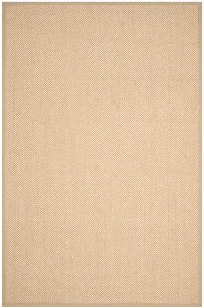 SAFAVIEH Area Rug 11x15 - Natural Fiber Collection - Large - Maize & Linen Color, Sisal, Woven Design with Border (NF141B) - Colors A