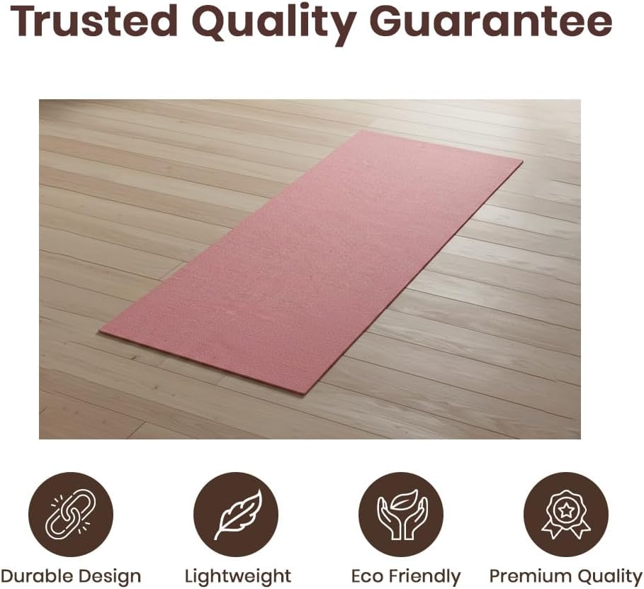 LFH Home Handmade Cotton Yoga Mat Cotton Rug picnic mat For Exercise, Workout, Fitness - Perfect Heavy Quality Eco Friendly Natural Cotton Woven Reversible Yoga Mats for Men & Women - 72x26 Inch.