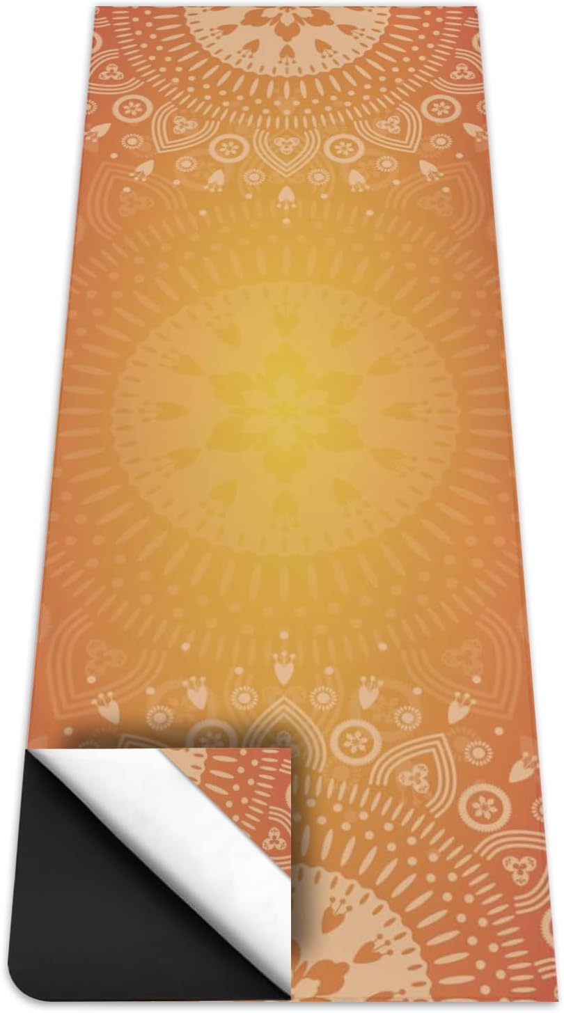 Hot Yoga Mat Towel with Corner Pockets Yoga Towels for Hot Yoga Non Slip with Travel Bag Sweat Absorbent Yoga Blankets Mat Cover for Workout Gym 70"x26" (Mountain-01, 70x26)