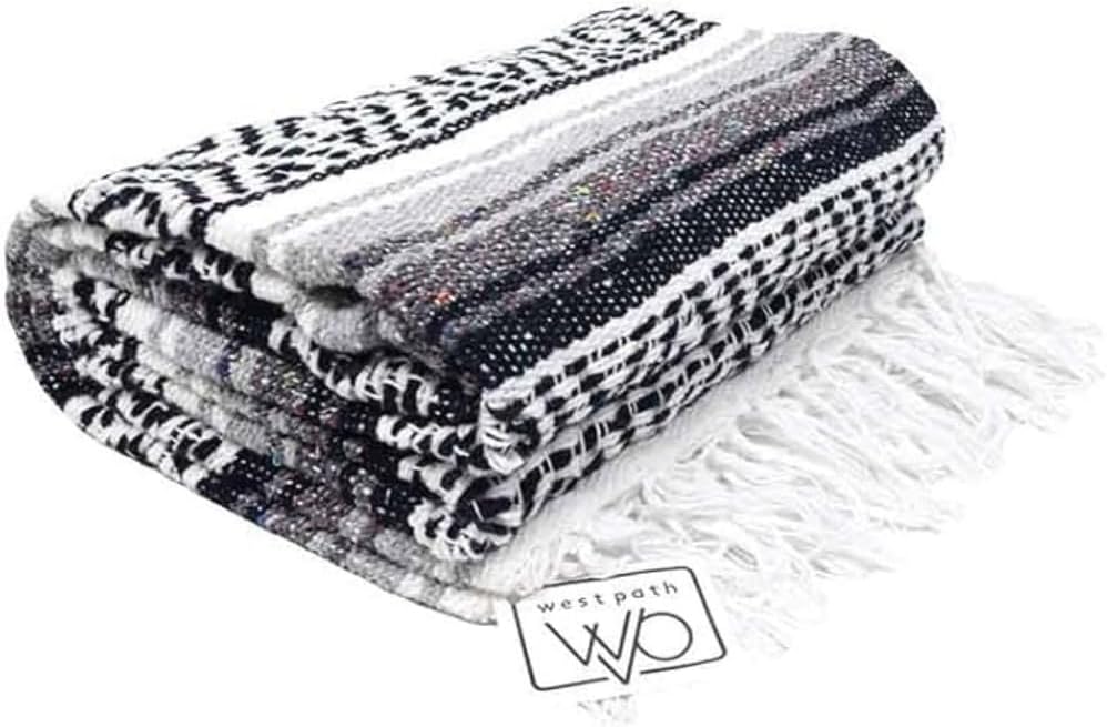 Open Road Goods Bulk Falsa Blankets - Handwoven Authentic Mexican Falsa - Great for Weddings, Yoga, Beach, Picnics, or Mexican Throw! (Tan, 7 Pack)