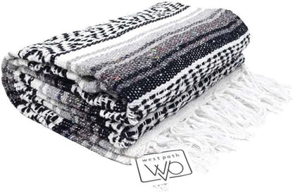 Open Road Goods Bulk Falsa Blankets - Handwoven Authentic Mexican Falsa - Great for Weddings, Yoga, Beach, Picnics, or Mexican Throw! (Tan, 7 Pack)