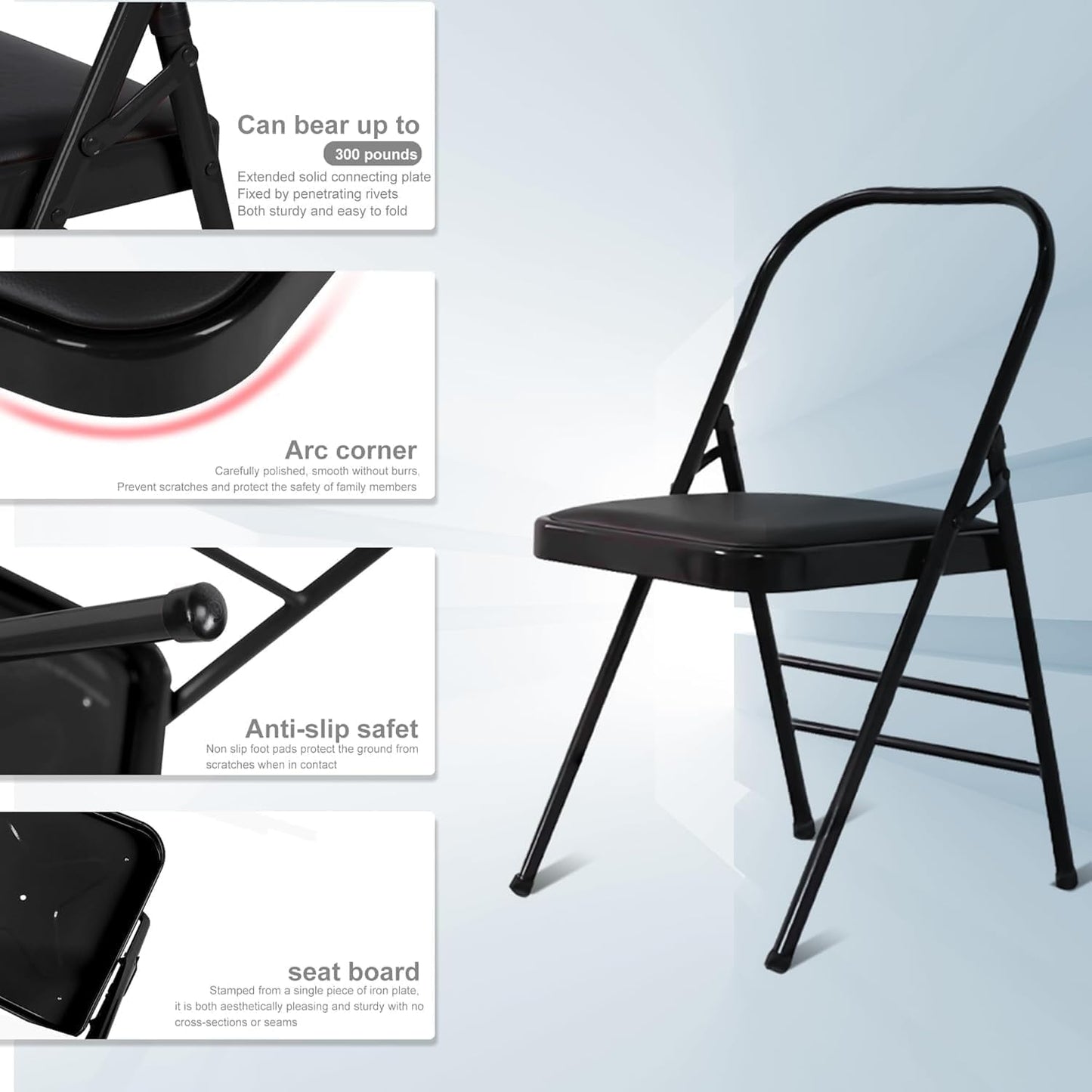 Folding Yoga Handstand Chair, Metal Stretch Trainer with Detachable Lumbar Support, Premium Yoga Chair for Stretching, Balance & Posture Correction