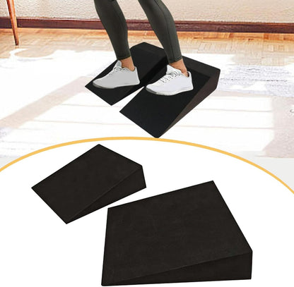 2 Pieces Squat Wedge Block Slant Board Nonslip Heel Elevated Calf Stretch Board Squat Ramp for Strength Yoga Wrist Support