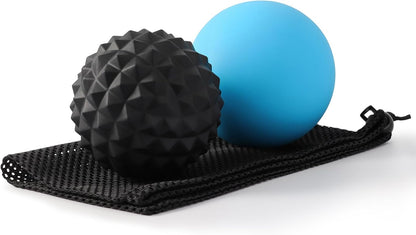 JIEJUNJI Massage Balls Set for Deep Tissue Muscle Relief, Trigger Point & Myofascial Release, Full Body Use for Back, Neck, Shoulder, Foot & Hip (Peanut Ball Set)