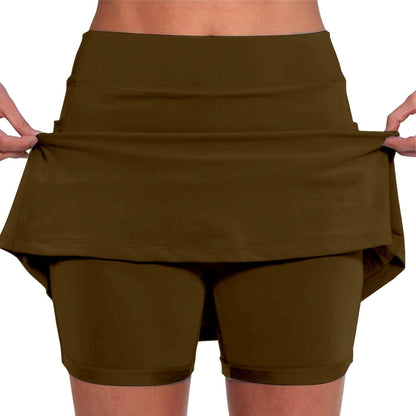 SHAOBGE Athletic Yoga Culottes for Women Solid Color Elastic Shorts Summer Lightweight High Waist Skinny Joggers Skirt 2024