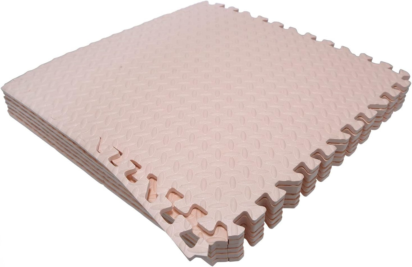 HTTMT- 8X(32 Sqft) Pink Gym Floor Mat 24x24 EVA Foam Interlocking Exercise Fitness Puzzle Floor Gym Yoga Mat Workout Pad [P/N: MTET-HOME012-8PC]