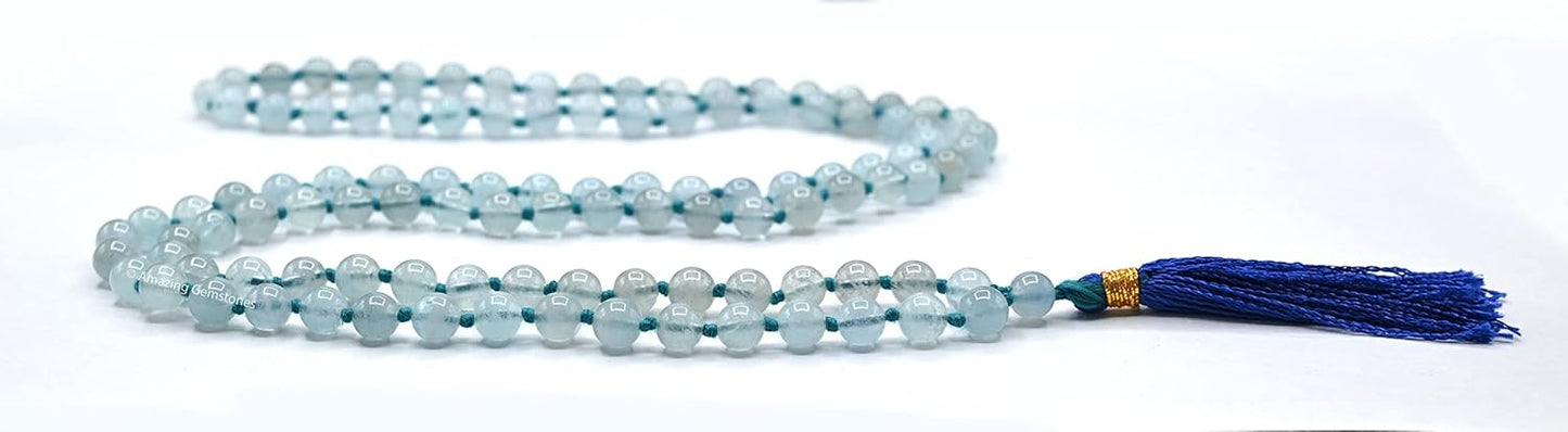 Amazing Gemstone 108 Beads Handmade Mala (Knotted, Rudraksha) - Colors A