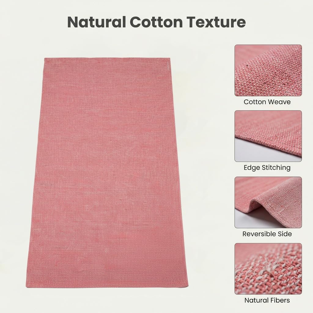 LFH Home Handmade Cotton Yoga Mat Cotton Rug picnic mat For Exercise, Workout, Fitness - Perfect Heavy Quality Eco Friendly Natural Cotton Woven Reversible Yoga Mats for Men & Women - 72x26 Inch.