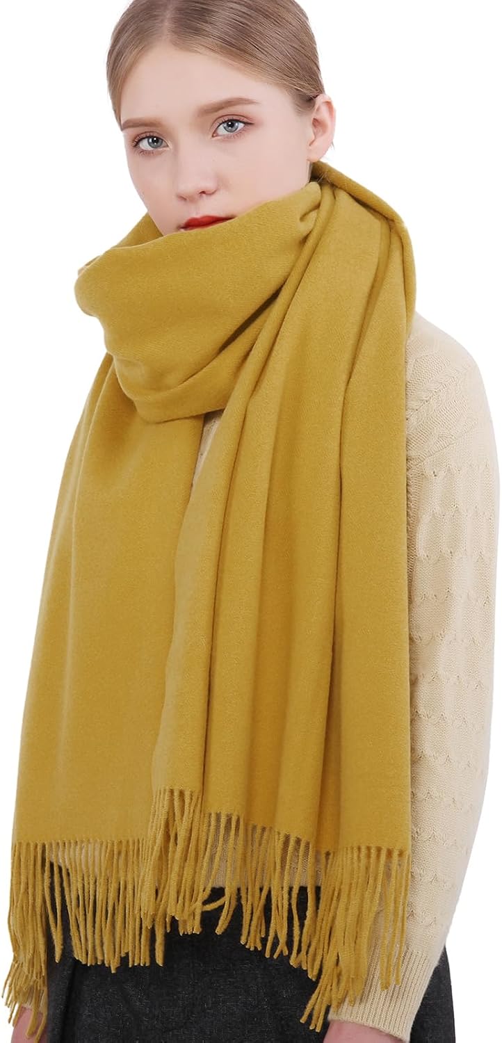 RIIQIICHY Winter Scarfs for Women Pashmina Shawls Wraps for Evening Dresses Large Warm Soft Scarves